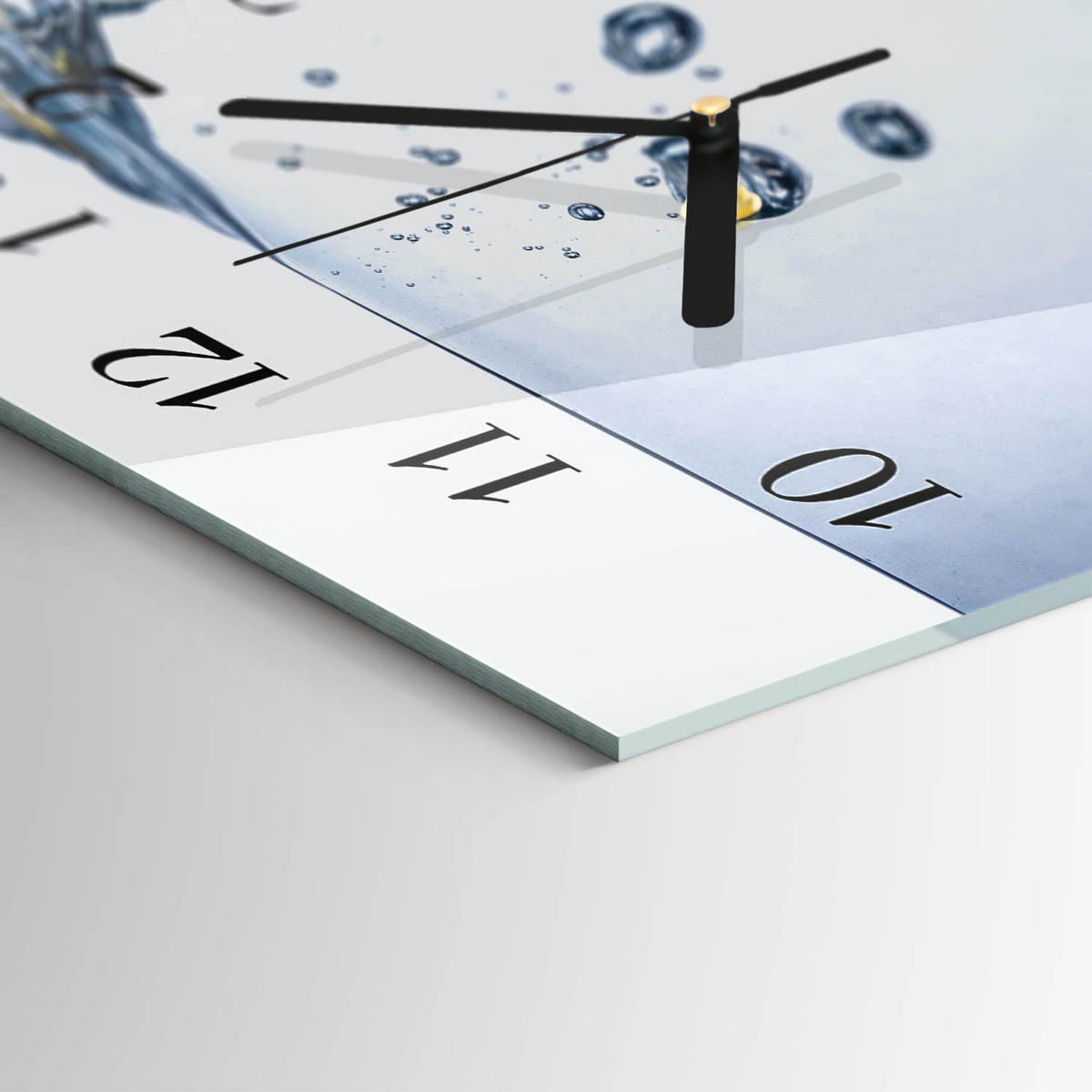 WANDUHR 60x30 cm - Wüste - Blau, Glas (60/30/0.4cm) - TULUP