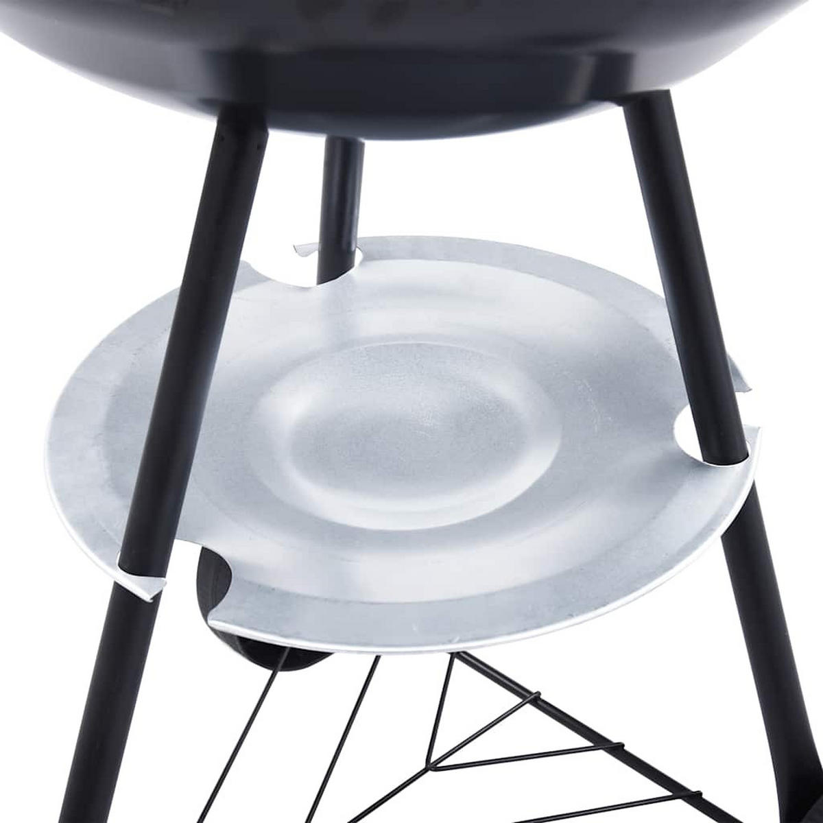 HOLZKOHLEGRILL Tragbar XXL Mit Rädern 44 Cm - Rot, Metall (44/75/44cm) - vidaXL