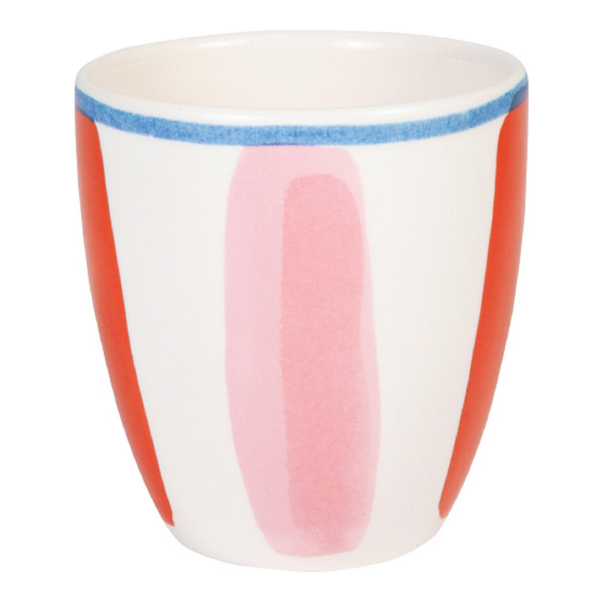 MINI-BECHER Streifen PR in Rot - 200 ml - Rot, Keramik (0.2L) - Blond Amsterdam
