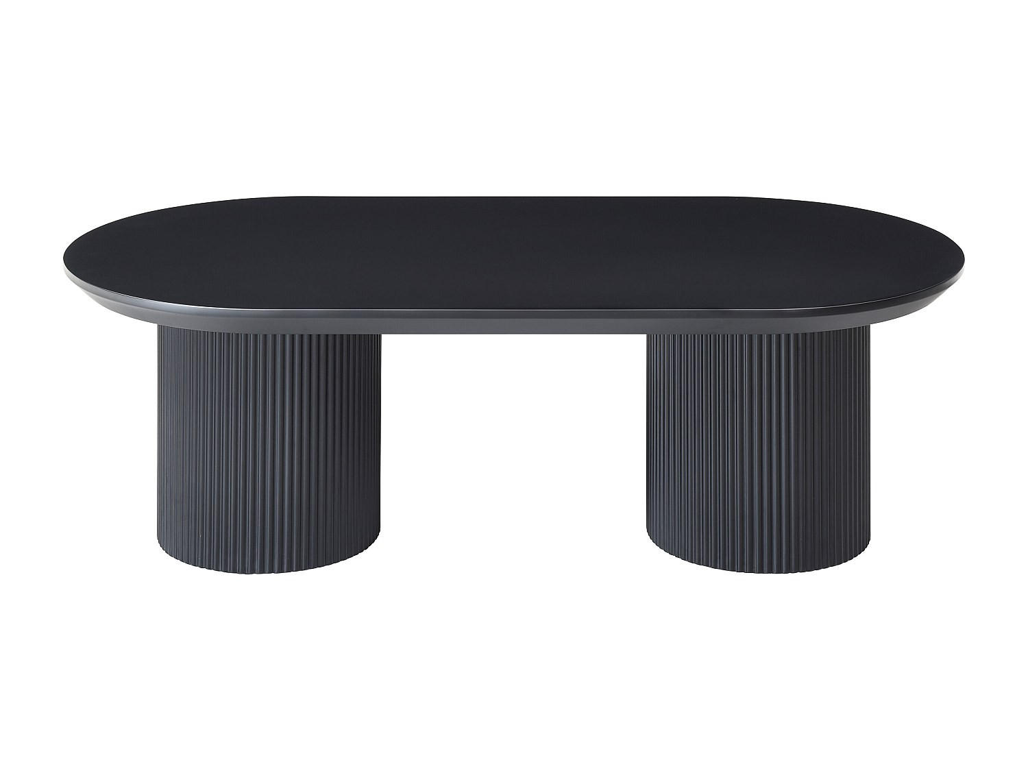 COUCHTTISCH nicht ausziehbar - 120 cmcm x 60 cmcm - Holz, Platte - Schwarz - LORIMILA - Schwarz, Holz (60/120/40cm) - Vente-Unique