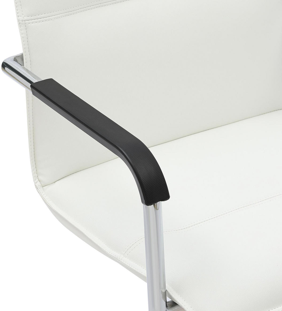 SCHWINGSTUHL Lederlook Weiß - Weiß, Textil/Metall (57/92/59cm) - CLP