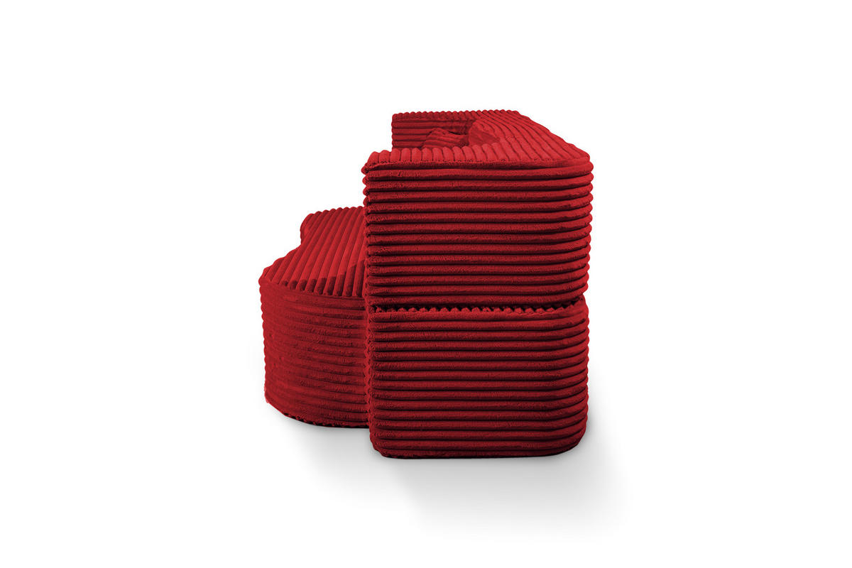 SCHLAFSOFA MYFOAM, Sofa mit Schlaffunktion, Farbe: Rot, Cordstoff - Rot, Textil (200/80/72cm) - Storez24