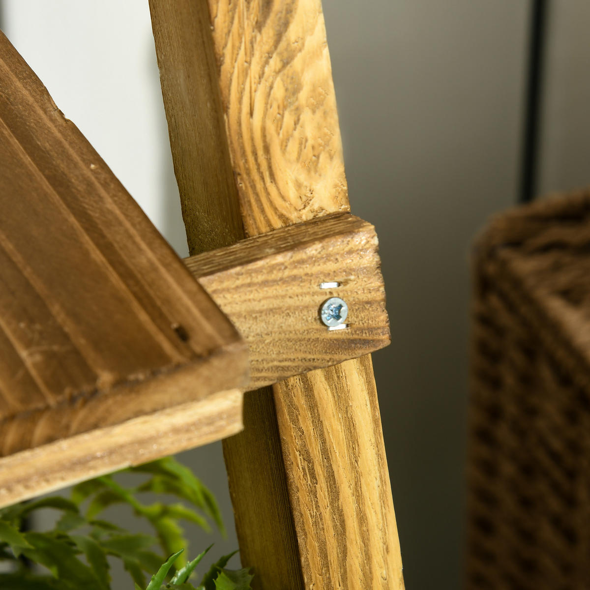 BLUMENTREPPE DE-12127 3-stufig, klappbar, pyramidenförmig Braun - Braun, Holz (37/93/60cm) - ComfortXL