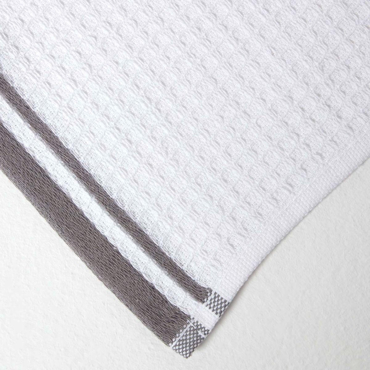 GESCHIRRTÜCHER Koch, 2er-Set Waffelpiqué, 100% Baumwolle - Grau, Textil (40/60cm) - Homescapes