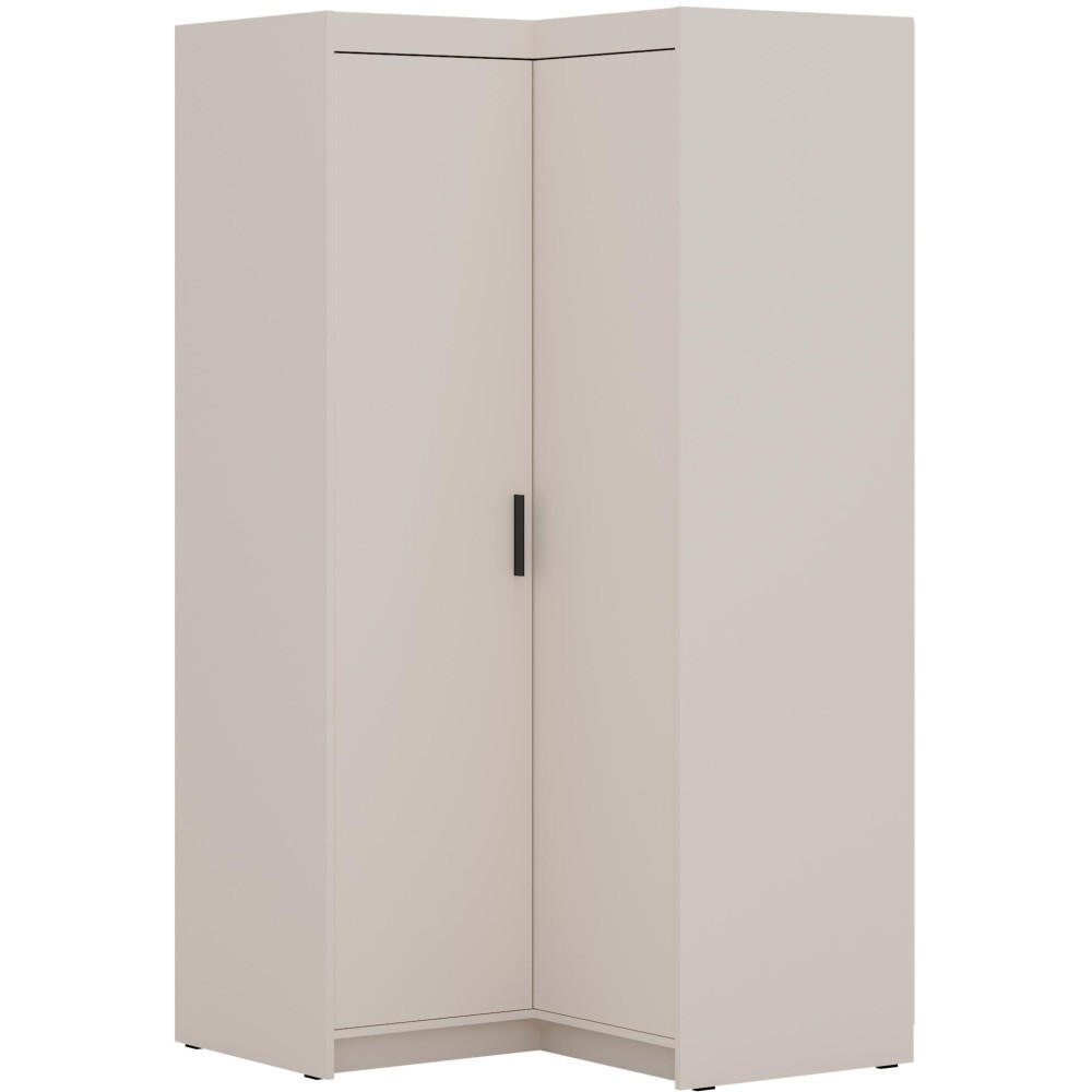 ECKSCHRANK Elena mit 2 Türen, 95x95 cm, Sandbeige - Sandfarben, Holzwerkstoff (95/190.5/95cm) - Beautysofa