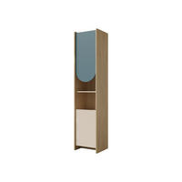 KINDERREGAL Lexi 2D 05 L / P, Seite: Links - Blau/Eichefarben, Holzwerkstoff (44/198/40cm) - MIRJAN24
