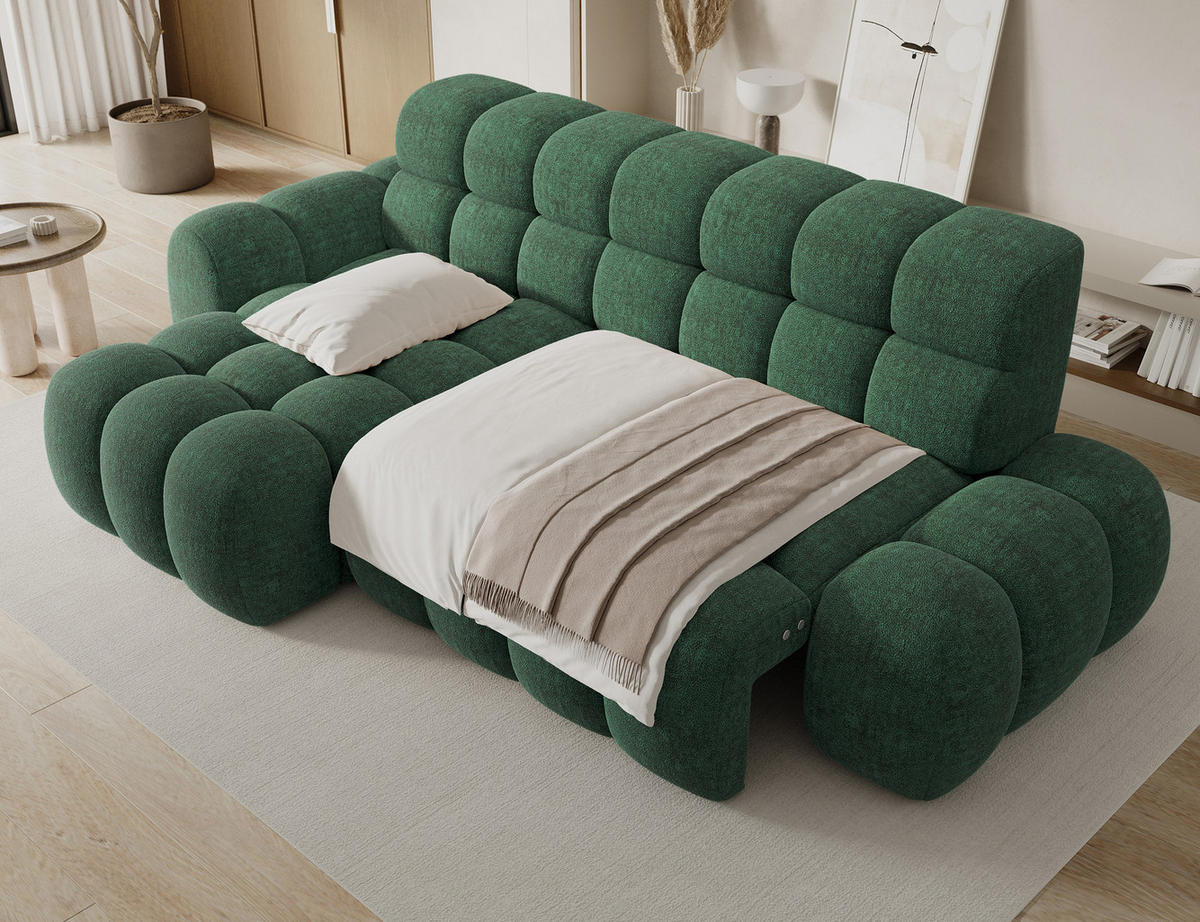 ECKSOFA Lorveno L - Grün (Amore 35) - Grün, Holzwerkstoff (283/165cm) - Möblo