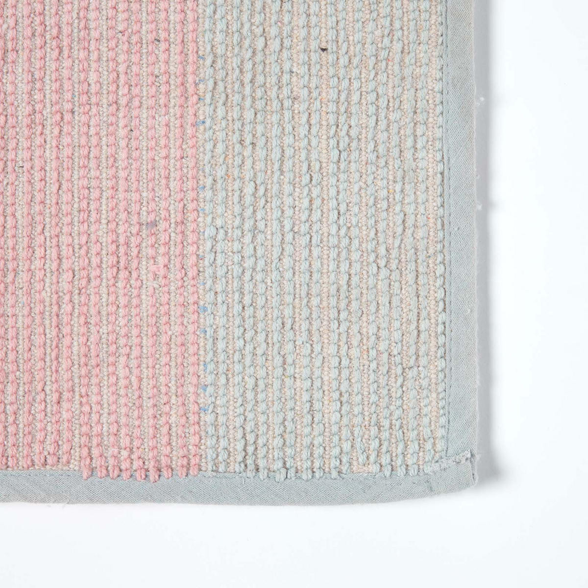 BADEMATTE 50/80 cm gestreift, Baumwolle - Pink, Textil (50/80cm) - Homescapes