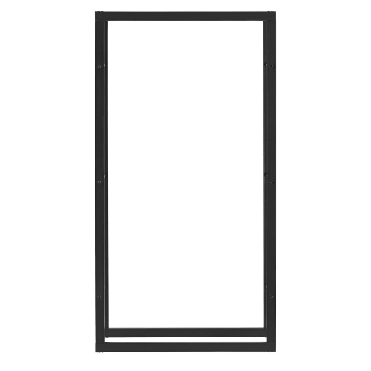 KAMINHOLZREGAL Täby - Schwarz, Metall (80/150/25cm) - [en.casa]