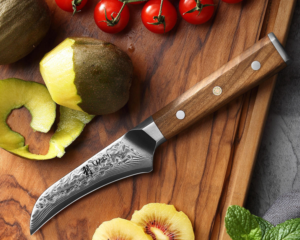 SCHÄLMESSER 8,5 cm - Braun, Metall (20cm) - Wakoli