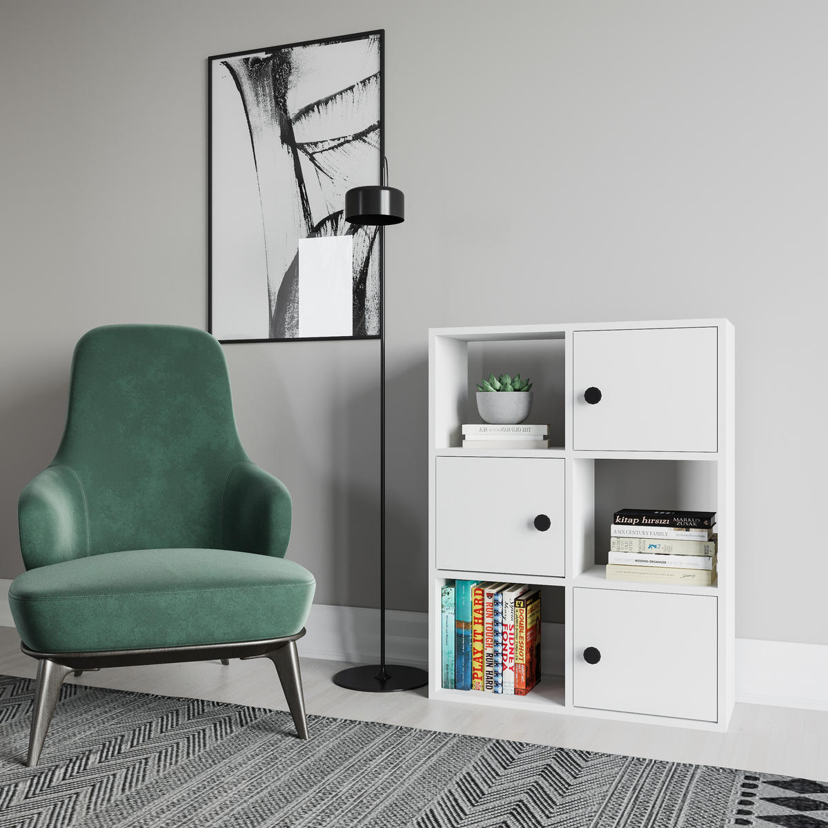 BÜCHERREGAL Tilton Weiss - Weiß, Holzwerkstoff (25/93/72cm) - Decorotika