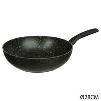 WOKPFANNE Caractere, Aluminium, Kunststoff, Schwarz, 28 cm - Schwarz, Metall (46.1/28.3/11.3cm) - 5five Simply Smart