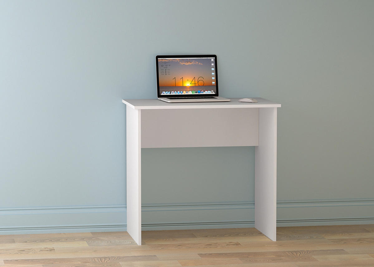 SCHREIBTISCH Weiß 80/75/50 - Weiß, Holzwerkstoff (50/80/75cm) - RAUMHIRSCH FURNITURE