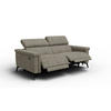 RELAXSOFA NORDEL 3-Sitzer, dunkles beige - Beige/Schwarz, Holz/Textil (194/80/105cm) - Courtois Laville