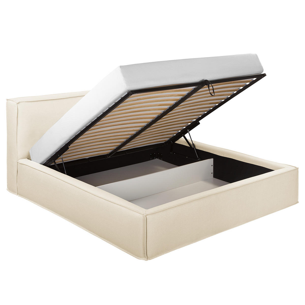 POLSTERBETT - Creme, Textil (180/200cm) - home24