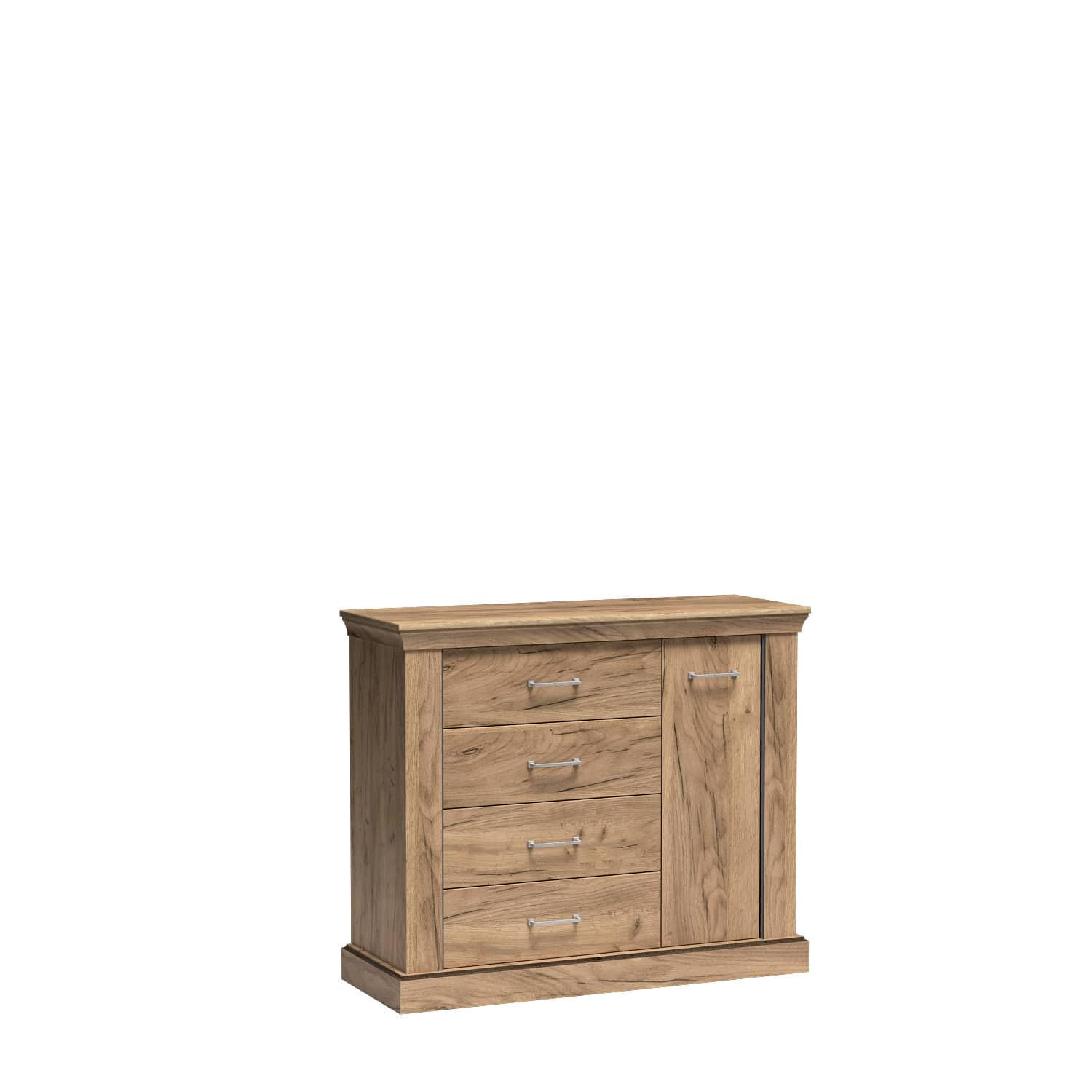 KOMMODE Antica New AN-2 Kraft Gold - Wildeiche, Holzwerkstoff (114/95.5/42cm)