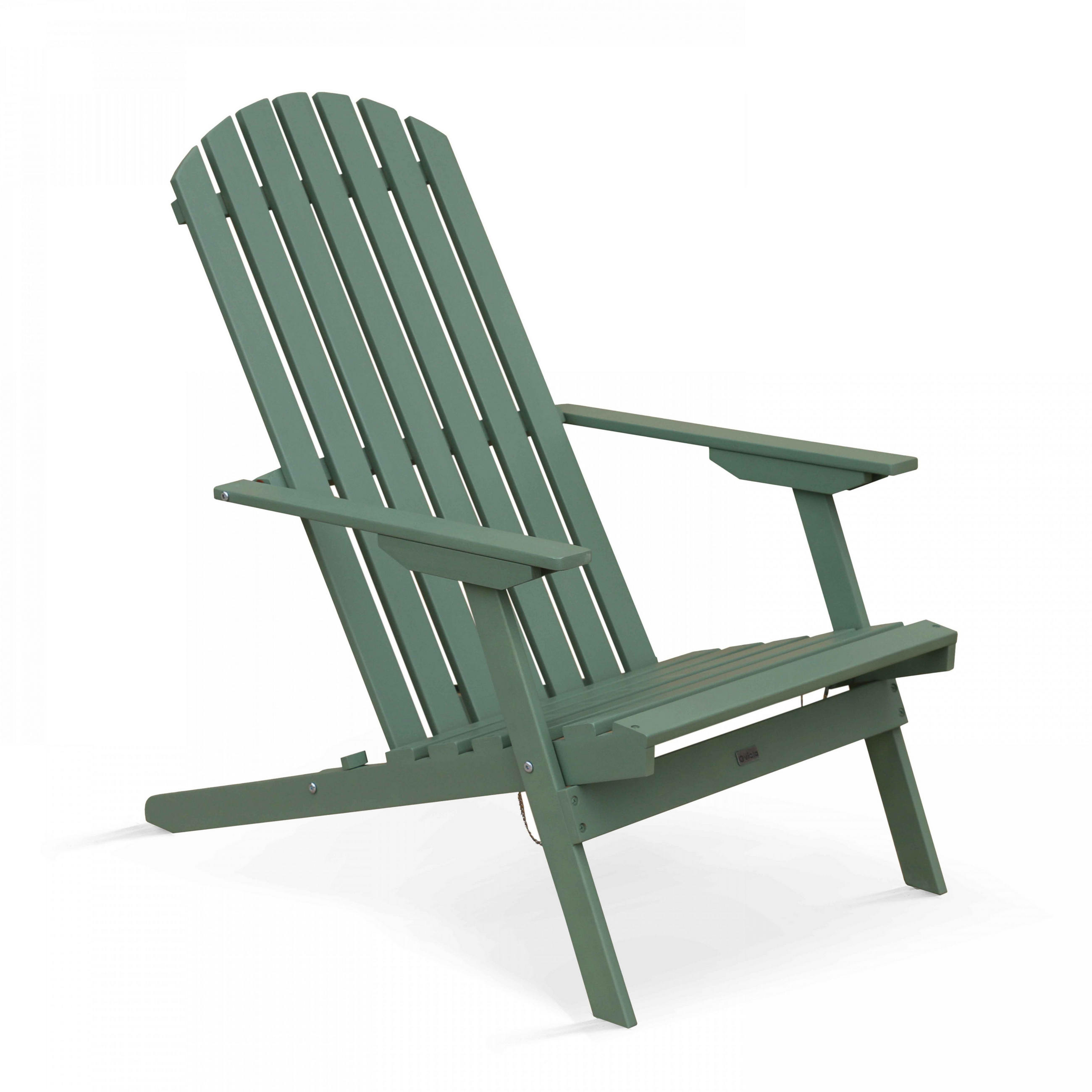 RELAXSESSEL, Grün - Grün, Holz (84/95/59cm) - Oviala