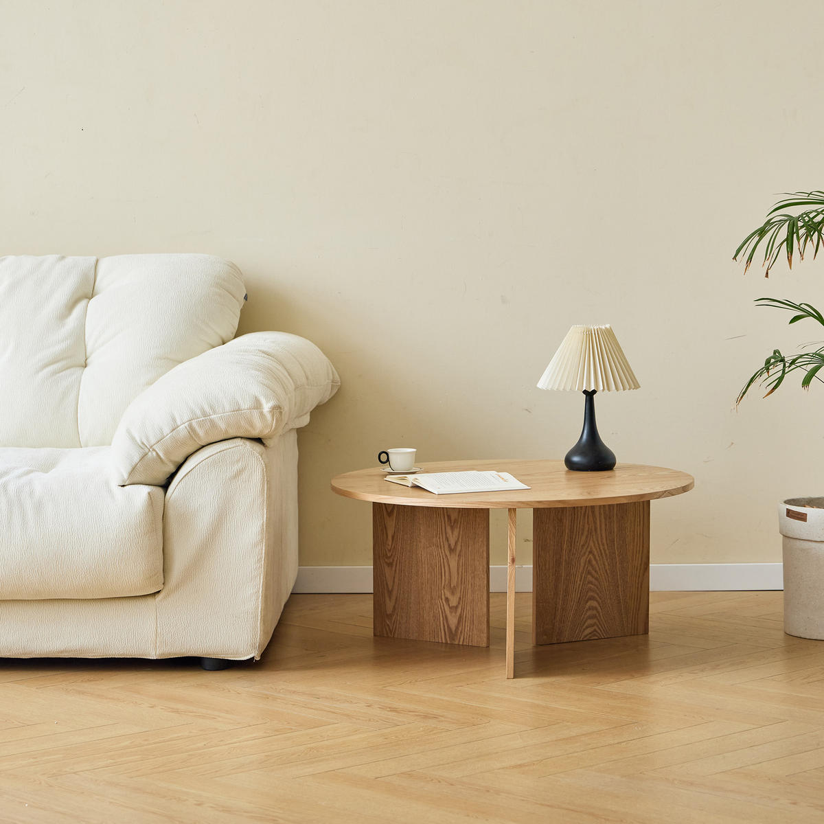 COUCHTISCH Rund Braun 80 x 80 x 38 cm - Braun, Holz (80/80/38cm) - Nordlys