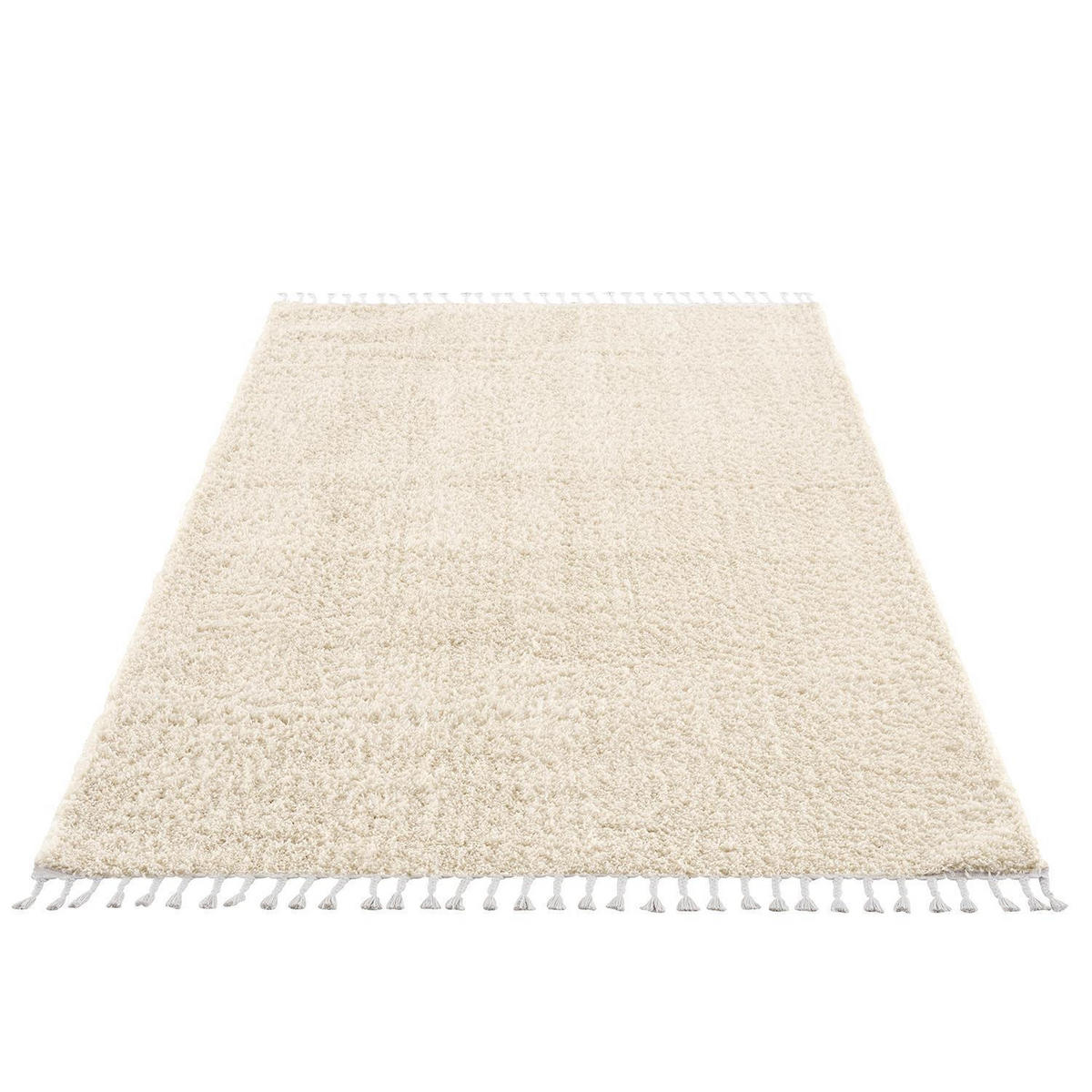 HOCHFLOR-TEPPICH Shaggy Pulpy 100 Creme 120x160 cm - Creme, Textil (120/160cm) - carpet city