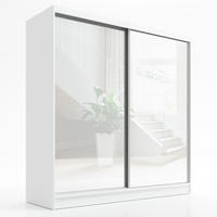 SCHWEBETÜRENSCHRANK 200 CM IVAR Farbe: Weiß - Weiß, Holzwerkstoff (200/215/59.5cm) - A&J MöbelLand