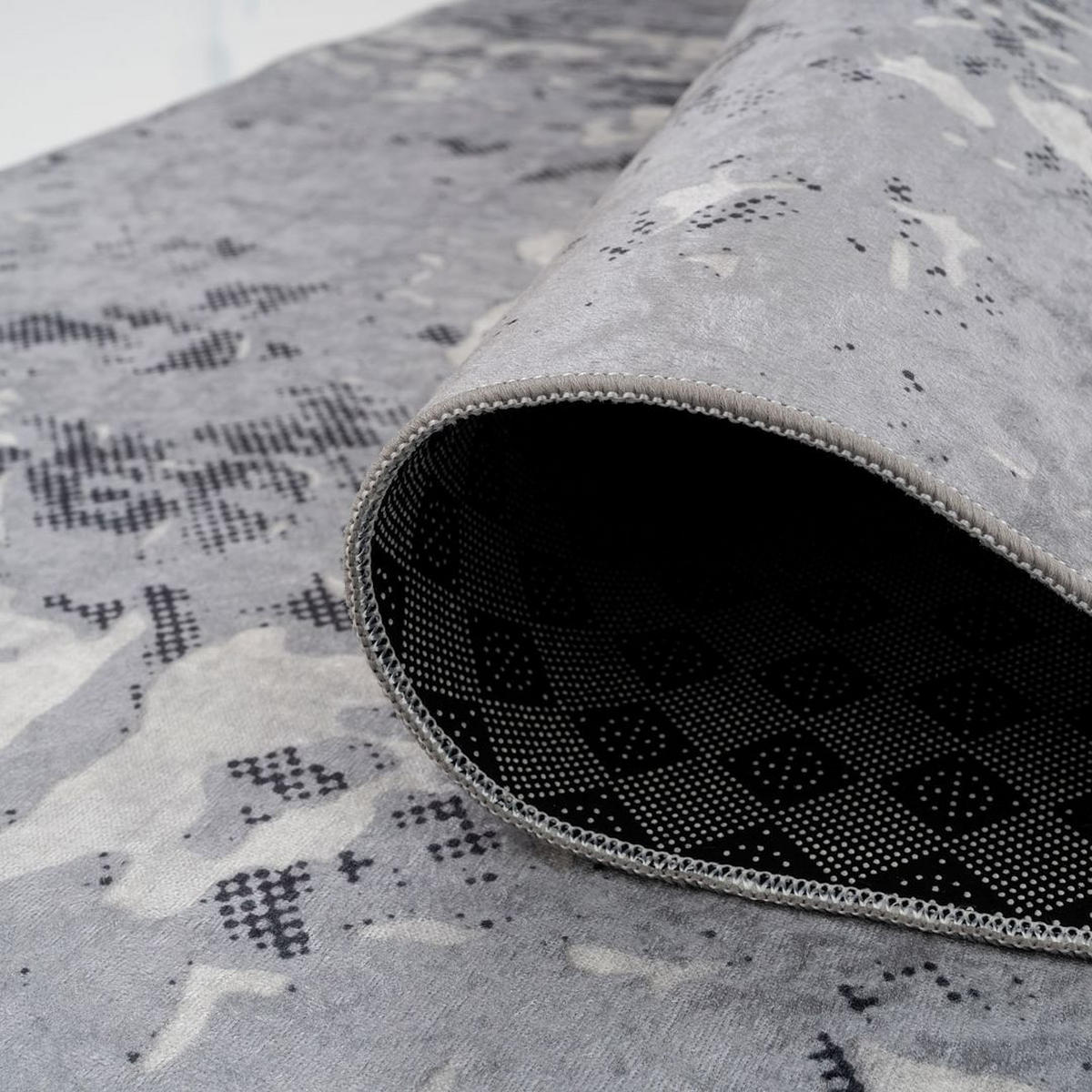 TEPPICH WASCHBAR Verona Thea Grau - Grau, Textil (191/279cm) - Kukoon Rugs