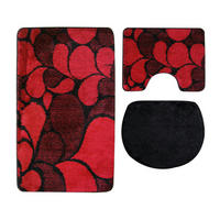 BADEMATTE Set 3 tlg ROT - Rot, Textil (60/100cm) - ROLFNERS