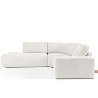 ECKSOFA LINKS ZUCCO, Ecru - Ecru, Holz/Holzwerkstoff (224/293cm) - KONSIMO®