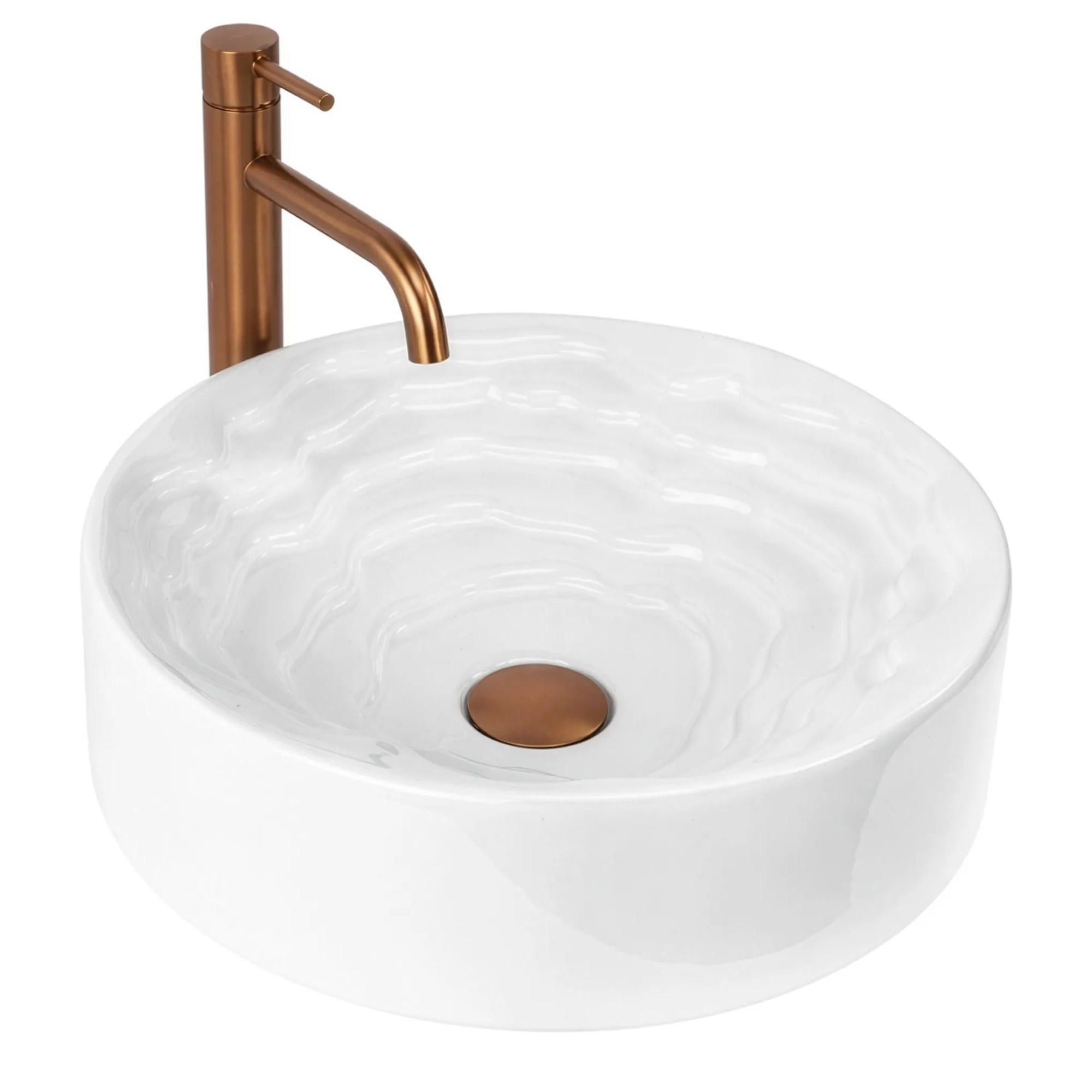 AUFSATZWASCHBECKEN Rea Calla - Weiß, Keramik (42/13/42cm) - REA