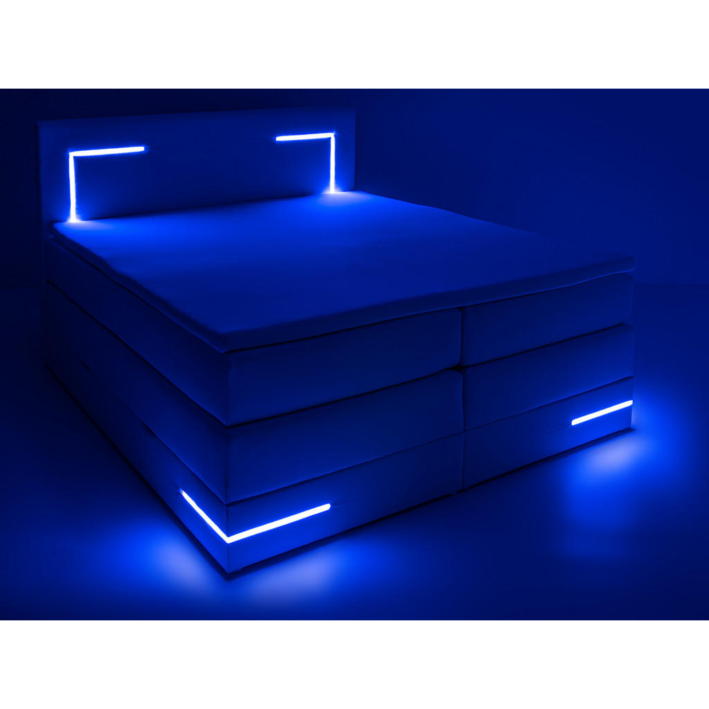 Thumbnail - wonello Boxspringbett, Weiß, Textil, H3, Höhe ca. 20 cm, 180x200 cm, Schlafzimmer, Betten, Boxspringbetten