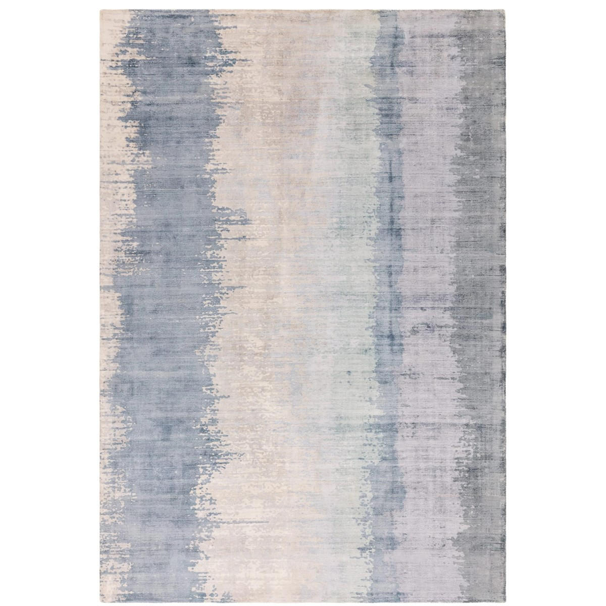 TEPPICH Moderner, handgewebter für Wohn- und Schlafzimmer GINO Blau 160 x 230 cm - Blau, Textil (160/230cm) - Novatrend