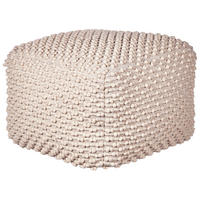 POUF Taupe Kingri - Taupe, Naturmaterialien (50/35/50cm) - Beliani