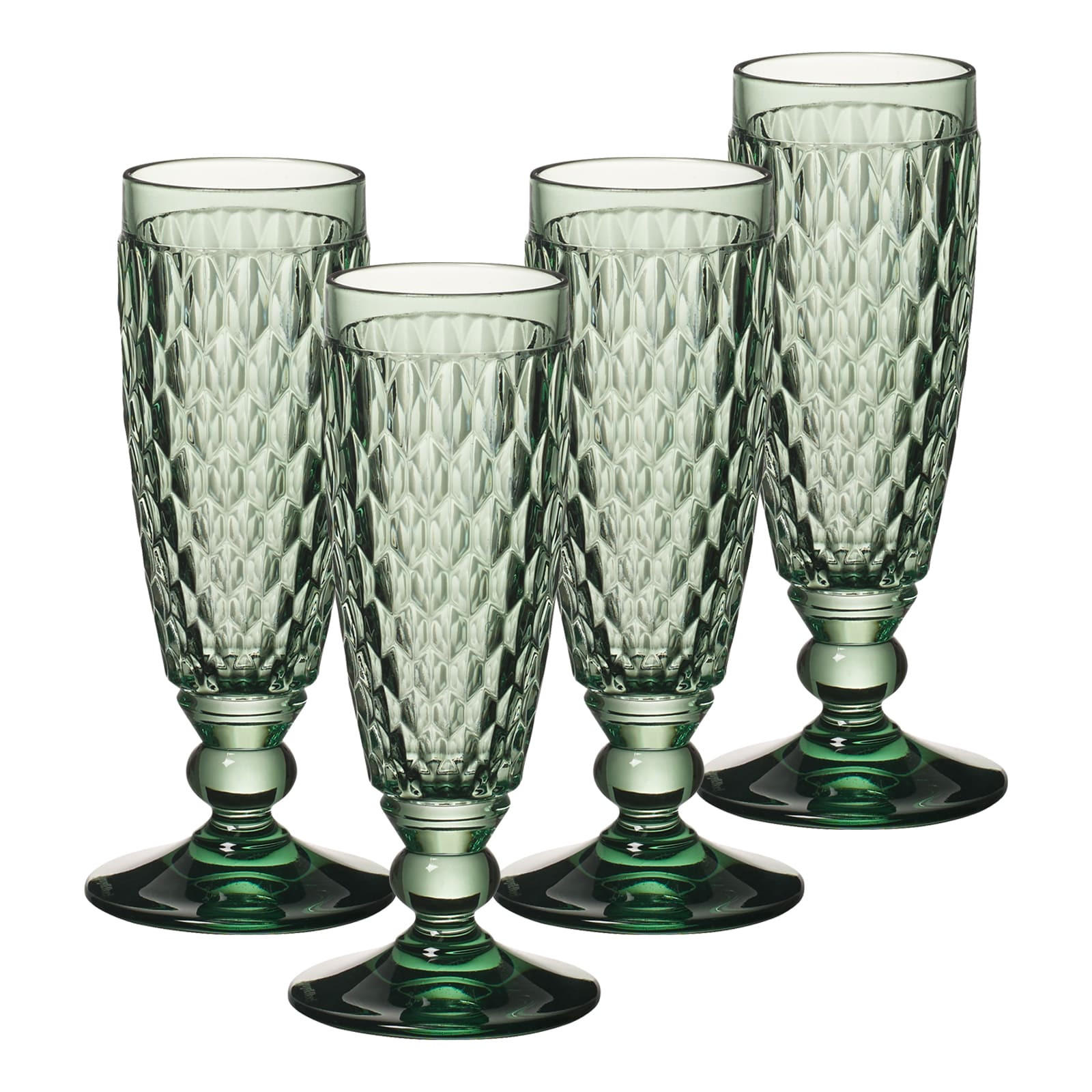 SEKTGLÄSER Boston Coloured Grün 145 ml 4er Set - Grün, Glas (0.145L) - Villeroy & Boch