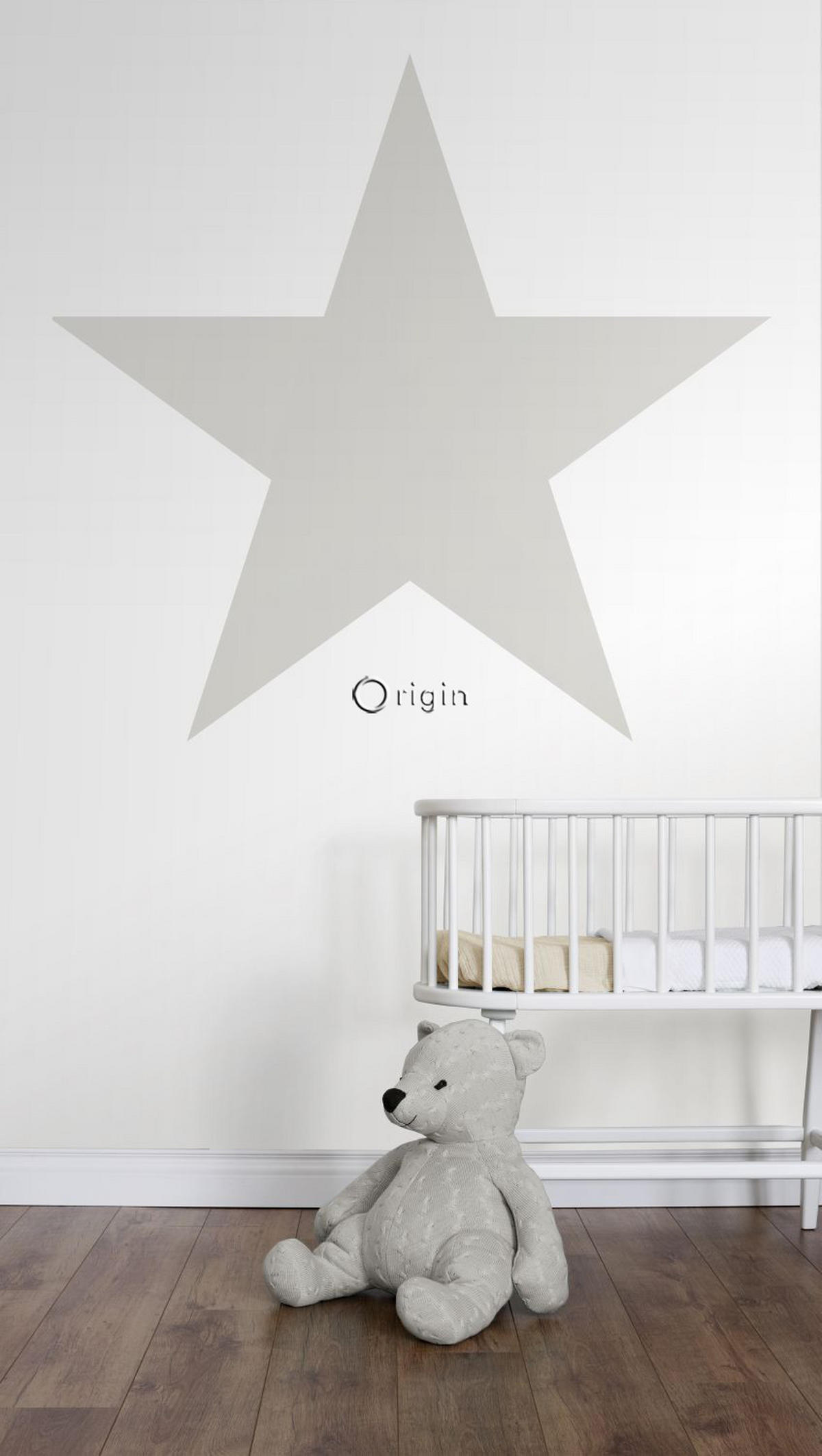 FOTOTAPETE Sterne 150 x 279 cm - Grau, Papier (150/279cm) - Origin Wallcoverings