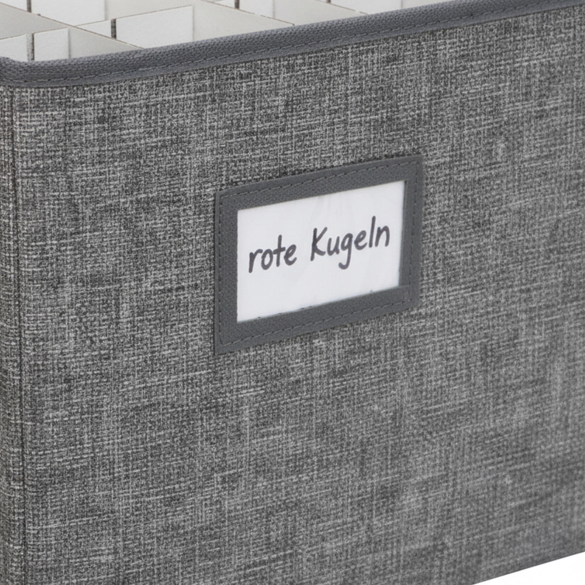 WEIHNACHTSKUGEL-AUFBEWAHRUNGSBOX - Grau, Wellpappe/Kunststoff (66.5/26/33cm) - Relaxdays