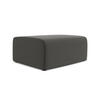 POUF Samt Stoff Grau - Dunkelgrau/Schwarz, Kunststoff/Textil (90/80/60cm) - Makamii