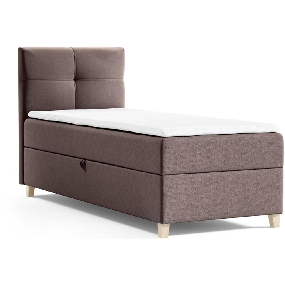 POLSTERBETT Helen Mini 103/206/106 braun - Braun, Holzwerkstoff/Textil (100/200cm) - Beautysofa