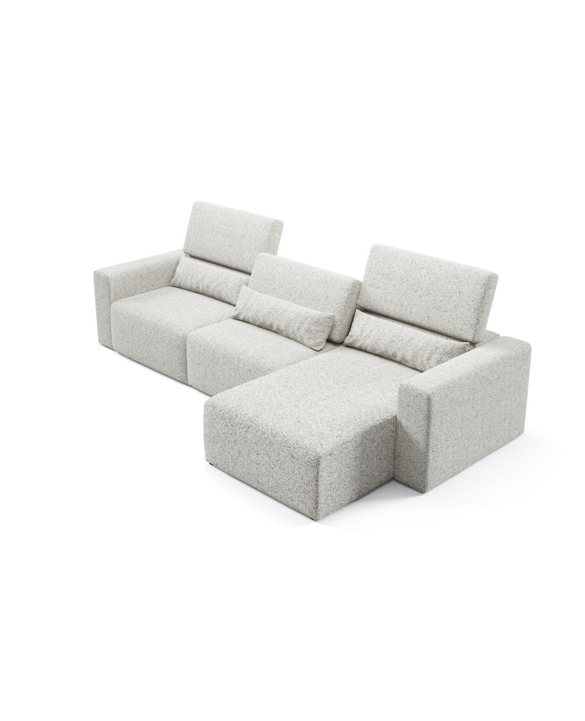 ECKSOFA Modular Premium Grau - Schwarz/Grau, Holz/Holzwerkstoff (315/172cm) - Furnisell