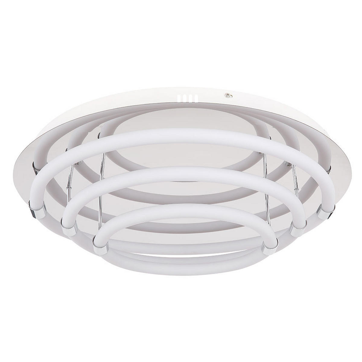 LED DECKENLEUCHTE Metall Weiß Ring-Design - Weiß, Metall (55/55/15cm) - Globo Lighting
