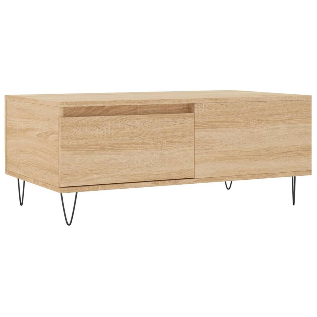 COUCHTISCH Sonoma-Eiche 90x50x36,5 cm Holzwerkstoff - Braun, Holzwerkstoff (50/90/36.5cm) - furnicato