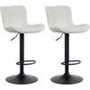 BARHOCKER 2er Set Stoff creme - Creme/Schwarz, Textil/Metall (48/83/54cm) - CLP