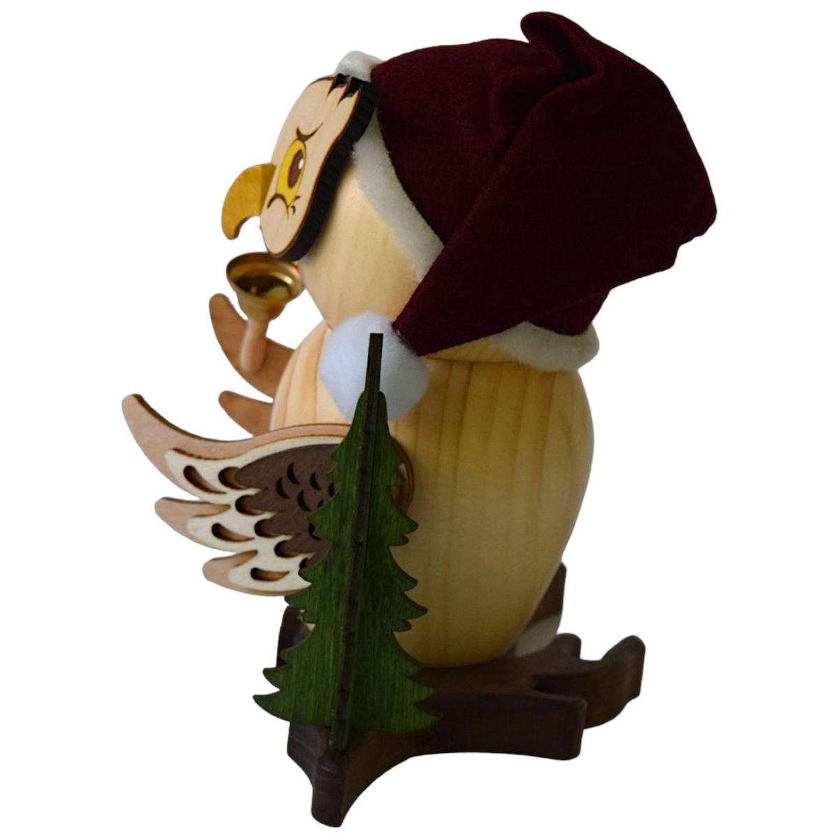 RAUCHFIGUR Eule Weihnachtsmann 15 cm - Multicolor, Holz (10/15/10cm)