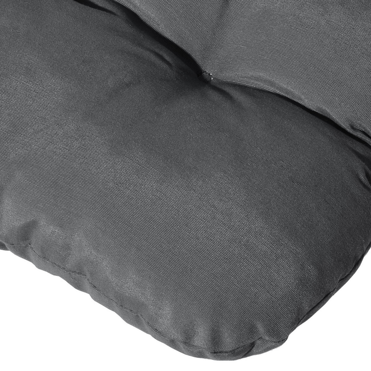 HOCHLEHNERAUFLAGE Flair HL 120/50/8cm Graphitgrau - Graphitfarben, Textil (50/8/120cm) - Beautissu 