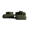 ECKSOFA modular rechts Martina aus Samt grün 2 Sitzplätze - Grün, Textil (176/285cm) - Micadoni