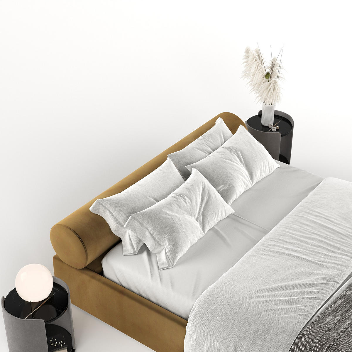 POLSTERBETT Solvo mit Stauraum 160/200 cm Honiggelb im Kronos Stoff - Schwarz/Naturfarben, Holz/Holzwerkstoff (160/200cm) - AltaBeds