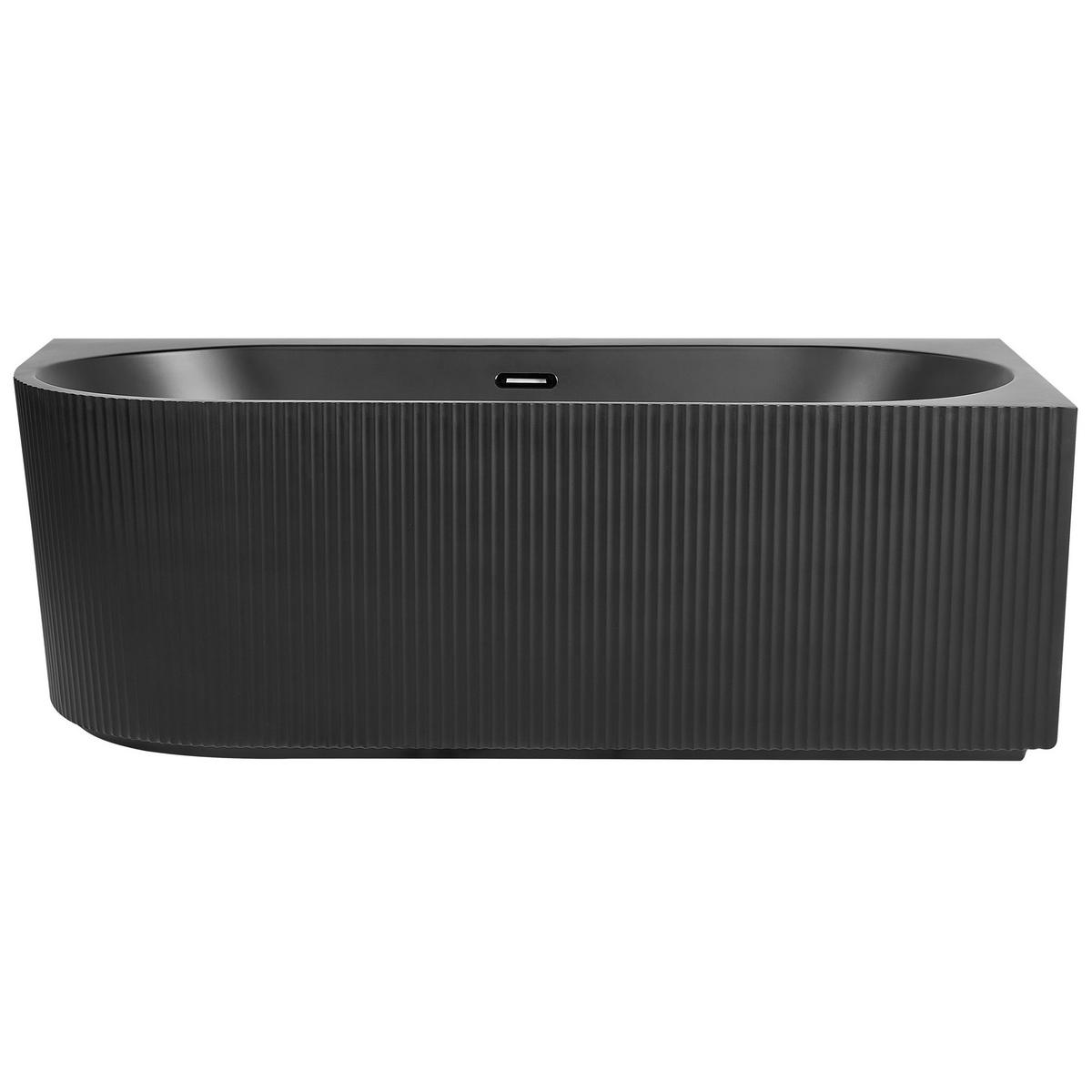 ECKBADEWANNE 80x170x60 cm schwarz Gocta - Schwarz, Kunststoff (80/60/170cm) - Beliani