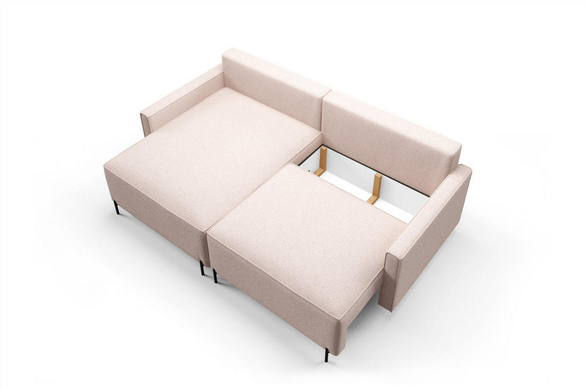 ECKSOFA Braga Mit Schlaffunktion - Blau, Holzwerkstoff/Textil (229/148cm) - Fun Möbel
