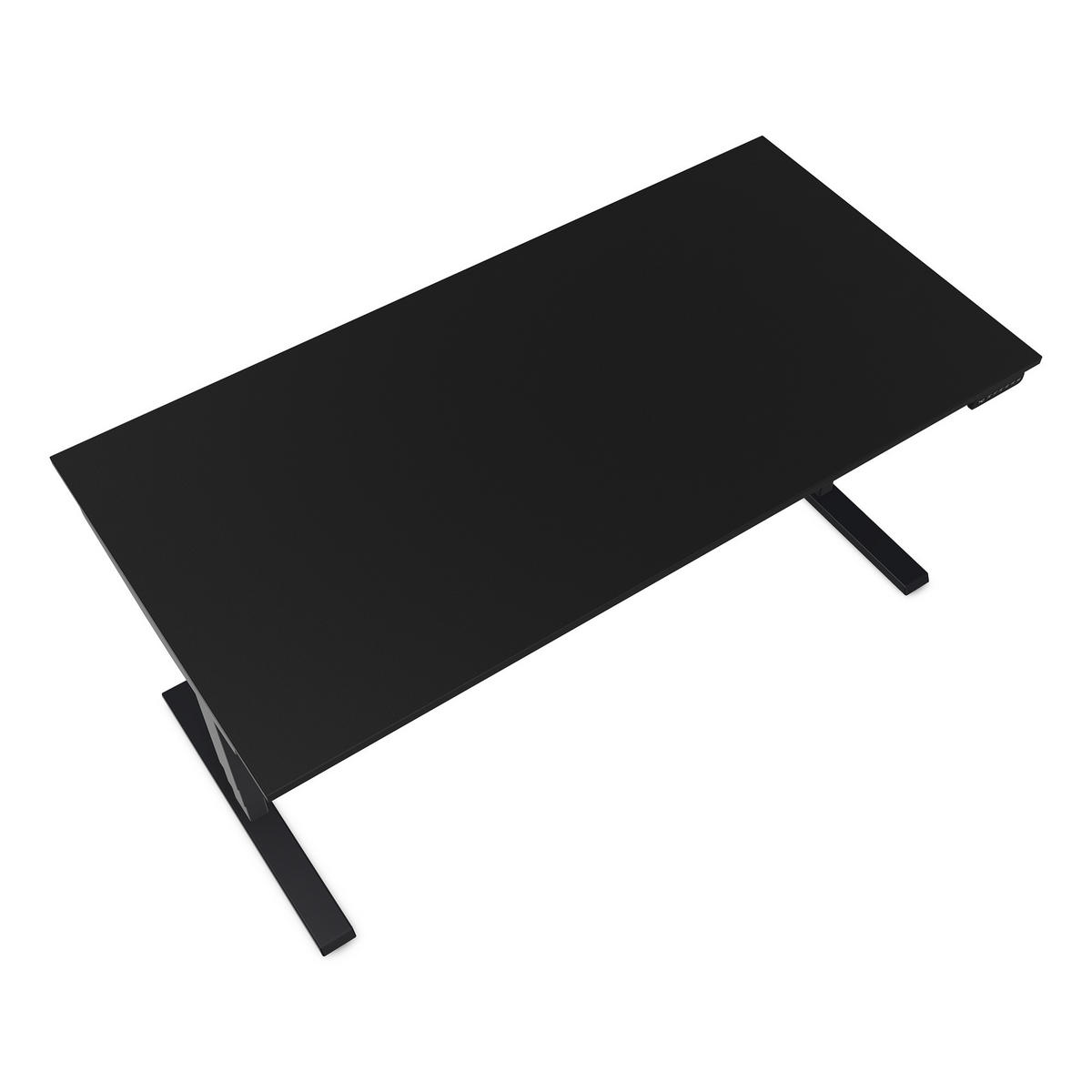 SCHREIBTISCH Elektrisch höhenverstellbarer Schreibtisch Y-Line Schwarz Schwarz 160/80/62-127cm - Schwarz, Holzwerkstoff/Metall (80/160/127cm) - ASSMANN
