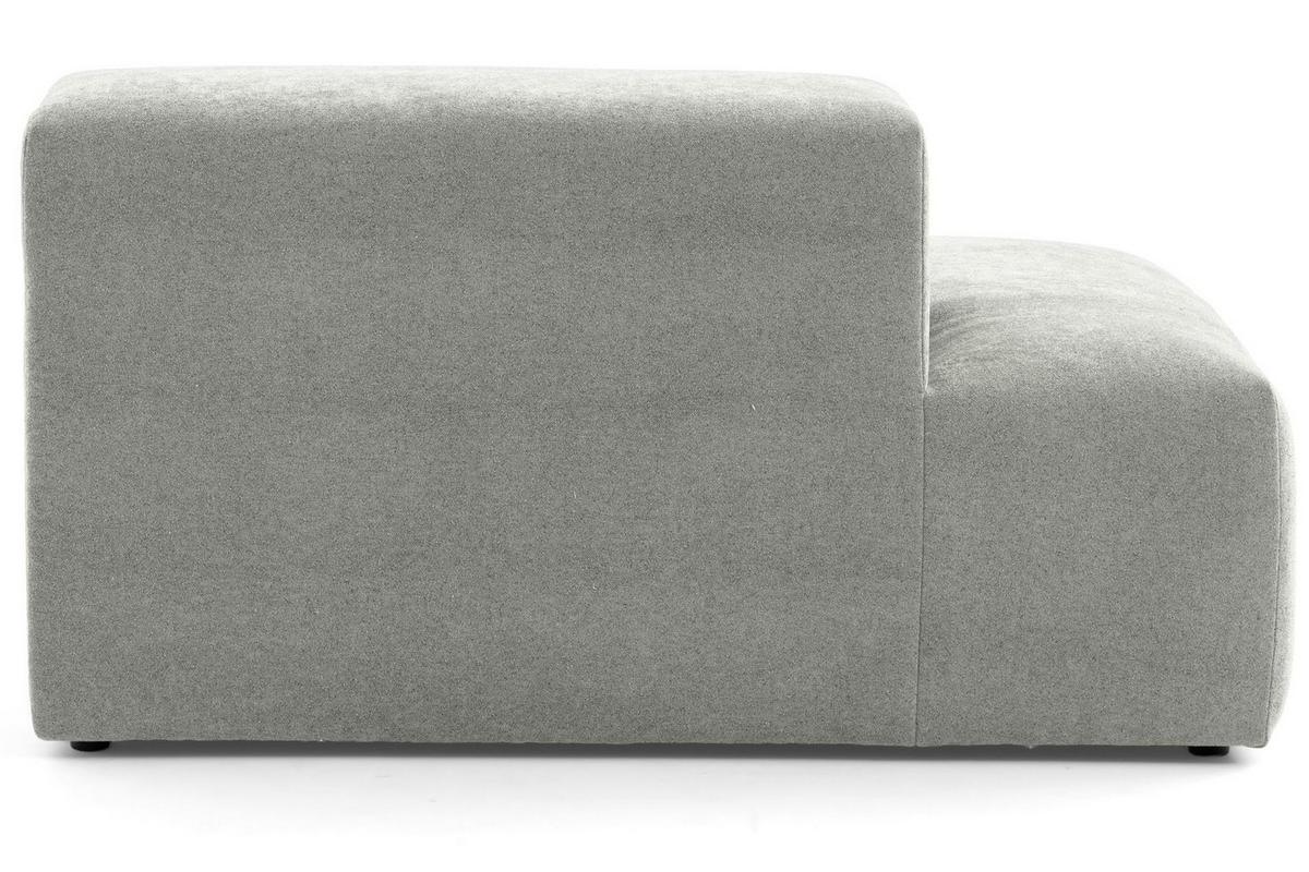 3-SITZER modulares Sofa HEAVEN SET 1 Links, Breite 255 cm Webstoff Grau - Schwarz/Grau, Holz/Kunststoff (255/71/102cm) - Muffo