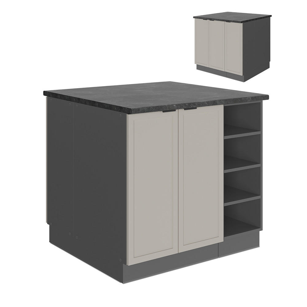 Vicco KUCHYŇSKÝ OSTROV Fame-Line GreyBeige 90 cm bez pracovní desky