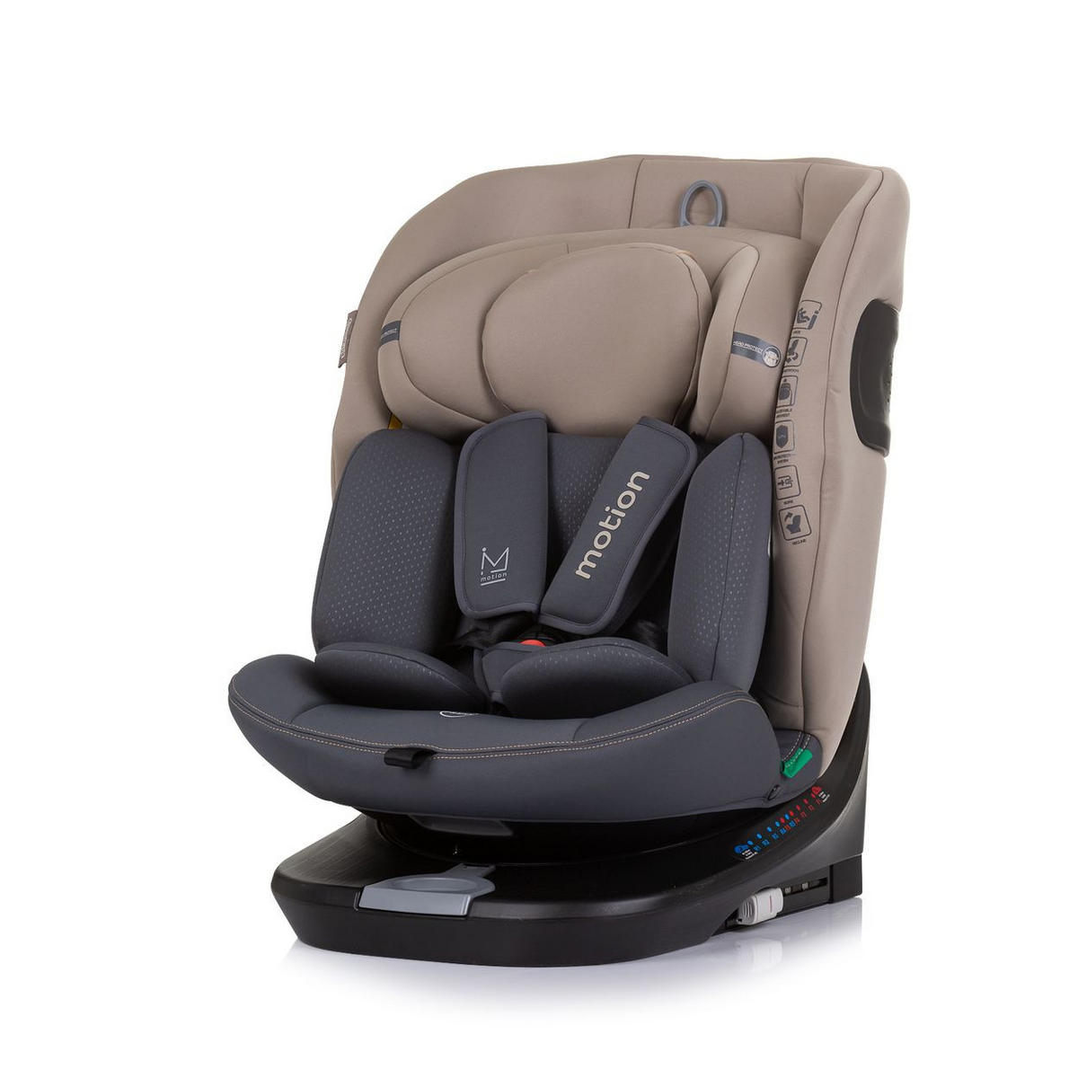KINDERSITZ i-Size Motion beige (40 - 150 cm) Isofix 360° drehbar verstellbar - Beige, Kunststoff (44/81/55cm) - Chipolino